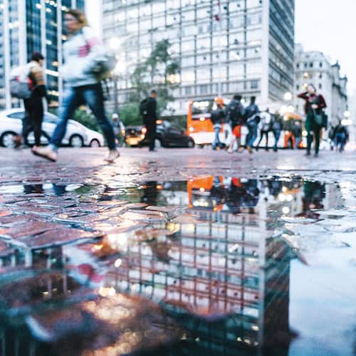drainage on large flat pavements